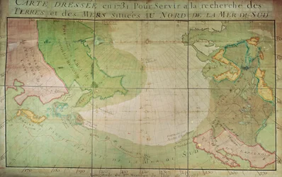 Mapa das Novas Descobertas no Norte do Mar do Sul, Leste da Sibéria e Oeste da Nova França, 1731